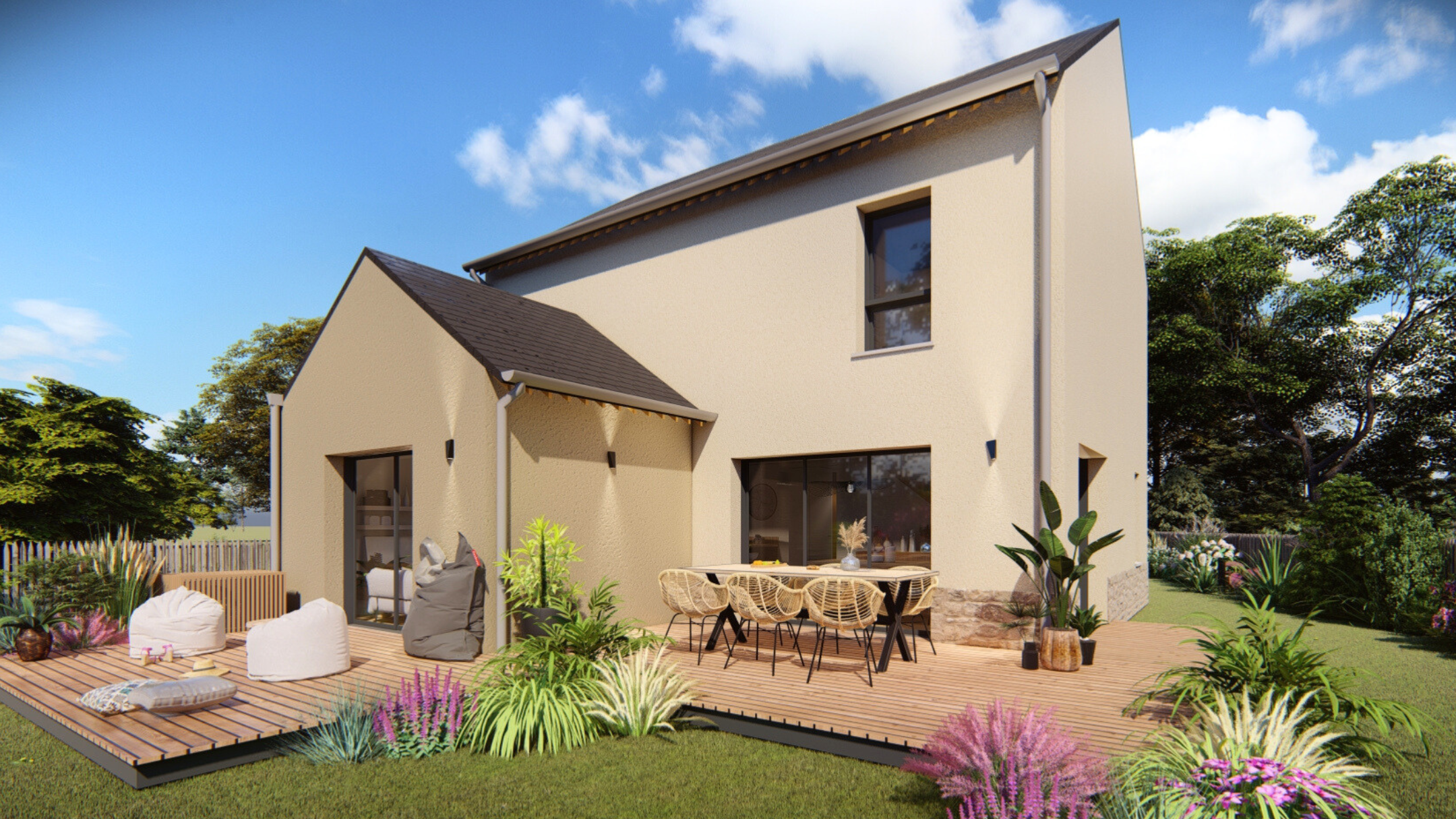 Maison+Terrain à Noyal-Châtillon-sur-Seiche - Photo Maison+Terrain à Noyal-Châtillon-sur-Seiche - Photo 1