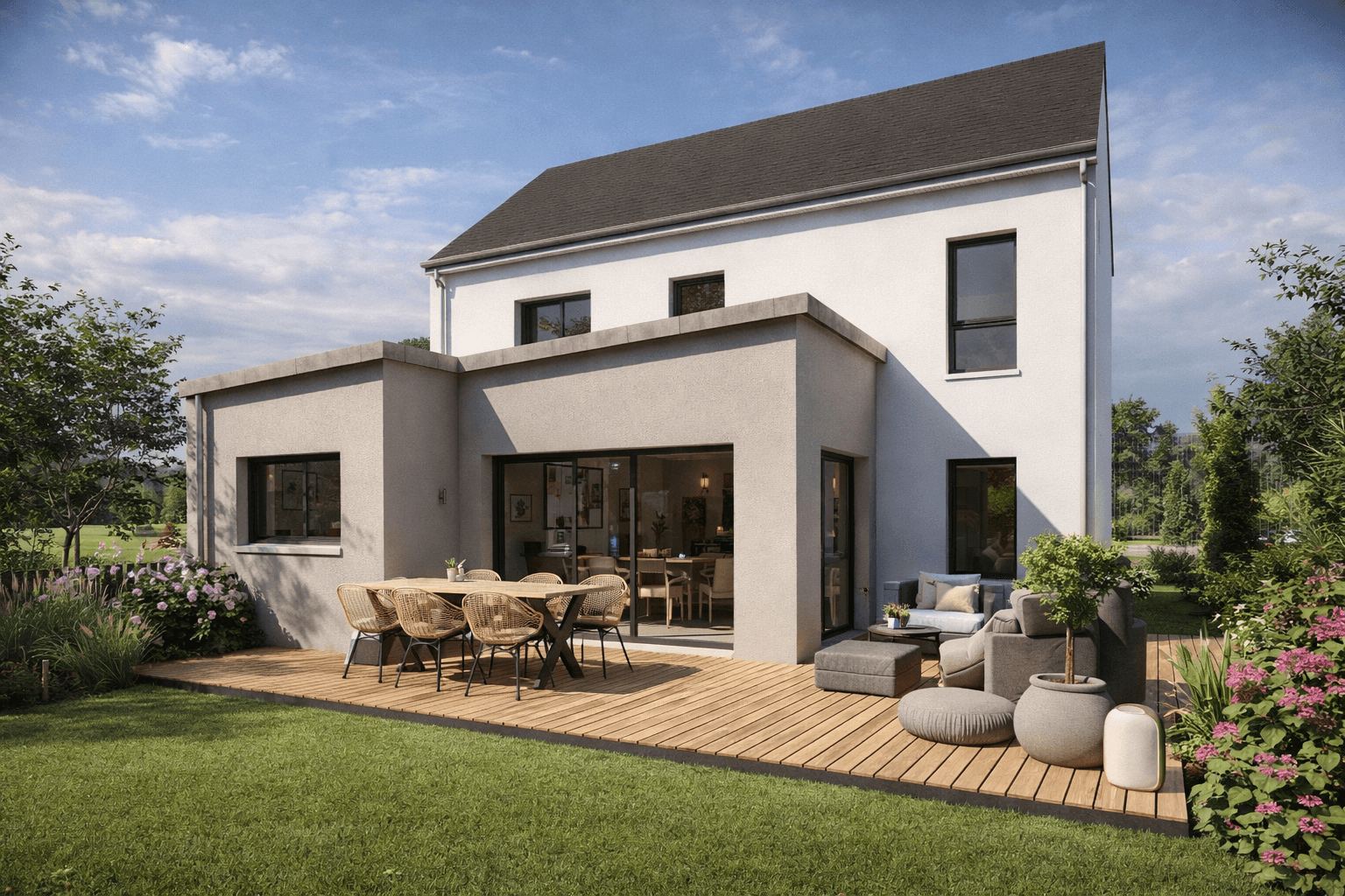 Maison+Terrain à Saint-Aubin-d'Aubigné - Photo 1